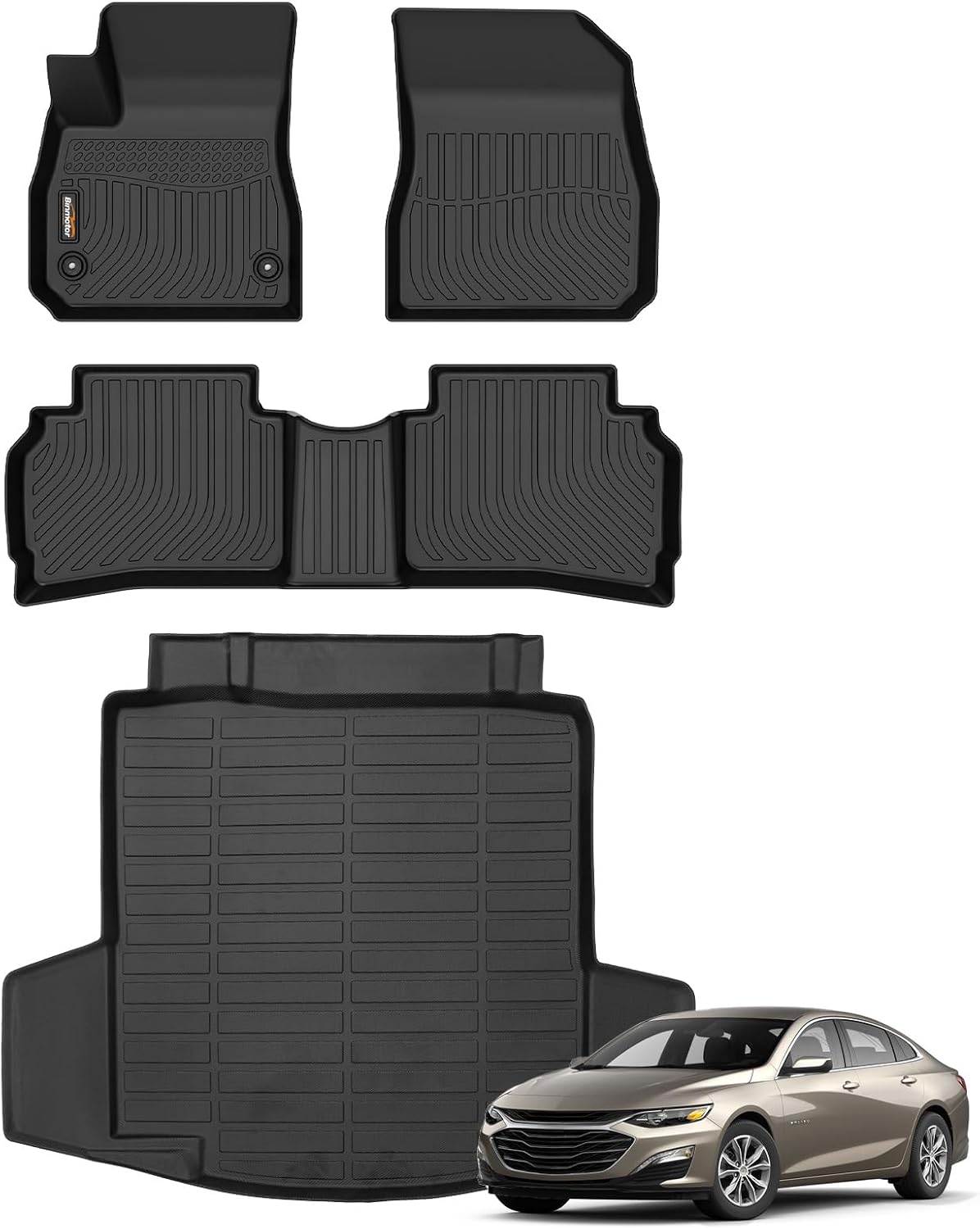 Alfombrillas auto impermeables termoplástico cajuela negro