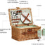 Cesta picnic mimbre para 2 con utensilios
