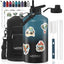 Botella agua acero inox 128oz aislada sin BPA