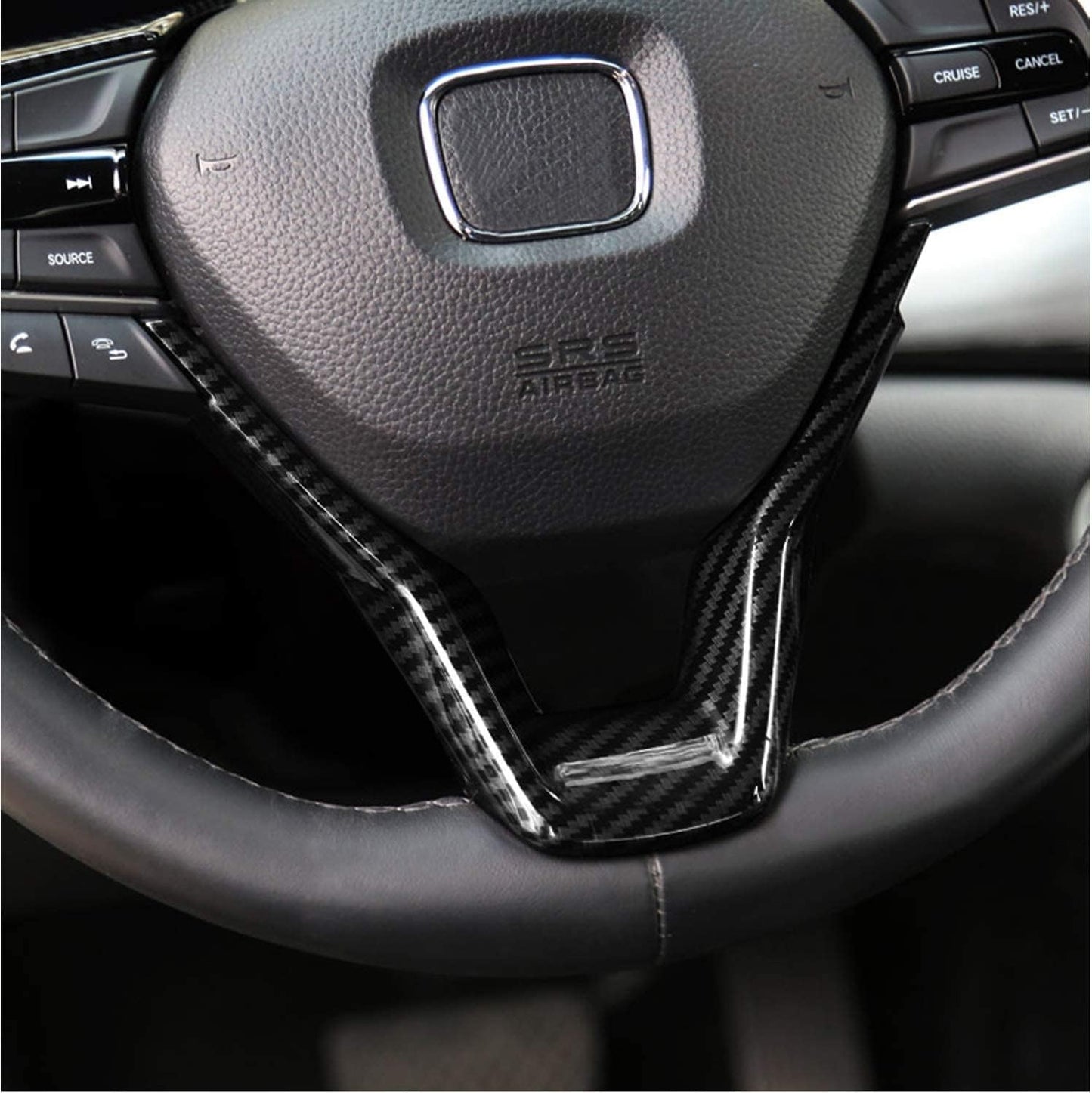 Funda volante fibra carbono ABS Honda Accord 10ª gen 2 Pzas