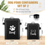 2 Tarros Metal Perros con Tapas Herméticas 7lb