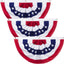 Bandera americana plisada 3x6ft set 3 decoración 4 de julio