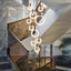 Candelabros LED modernos para techo alto sala entrada hotel