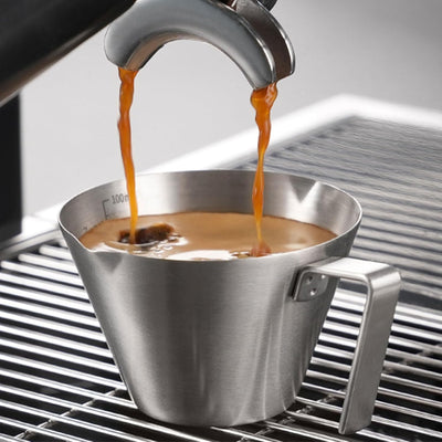 Taza café expreso acero inox doble boquilla 3.4oz