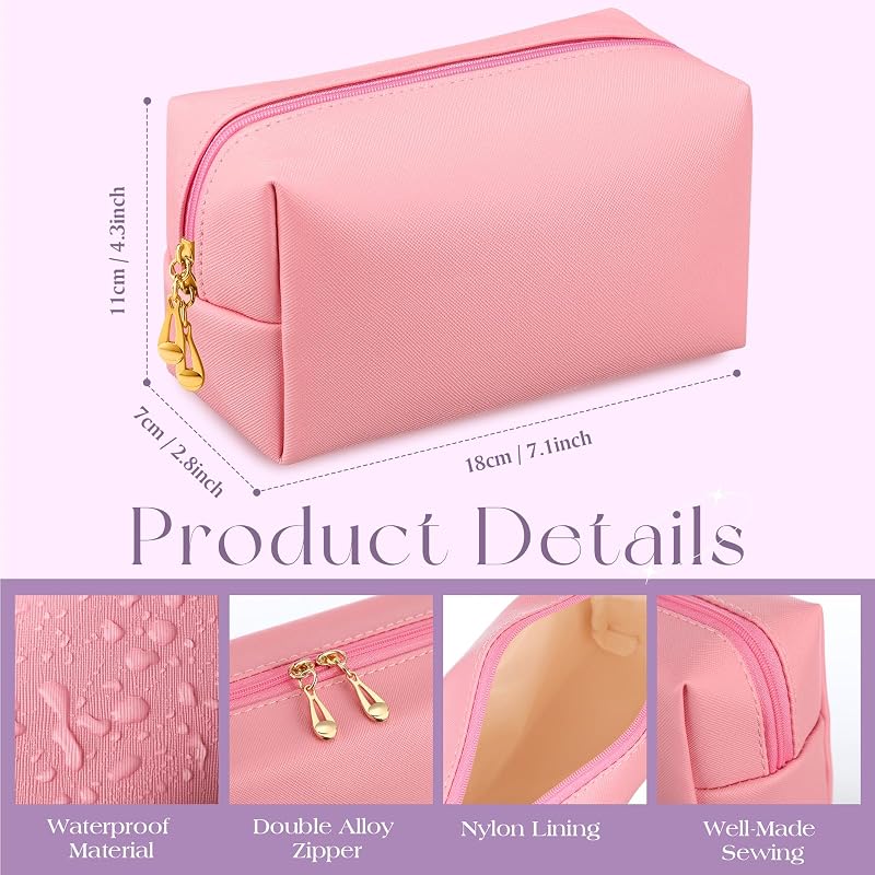 15 Pzas Bolsas Maquillaje PU Impermeables para Mujer