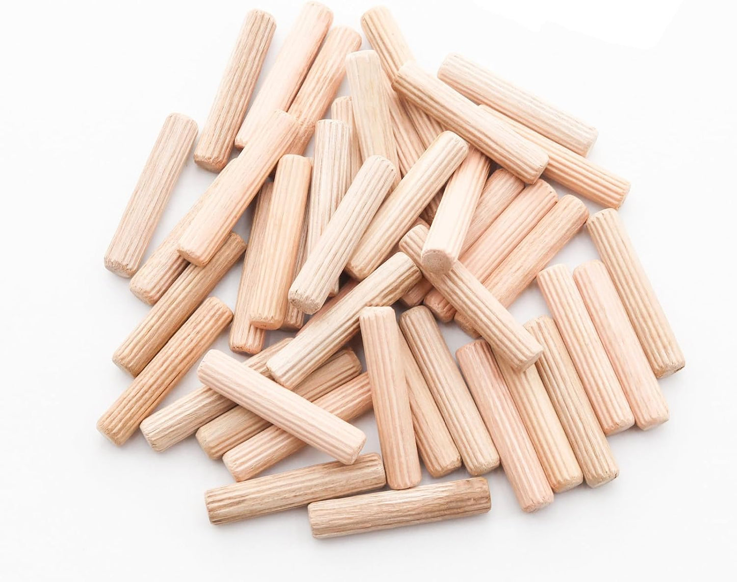 48 Pzas Puntales Madera 8mmx40mm Biselados Soporte Estantes