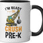 Taza Cerámica Niño Excavadora Pre-K Regreso a Clases Negro/Blanco