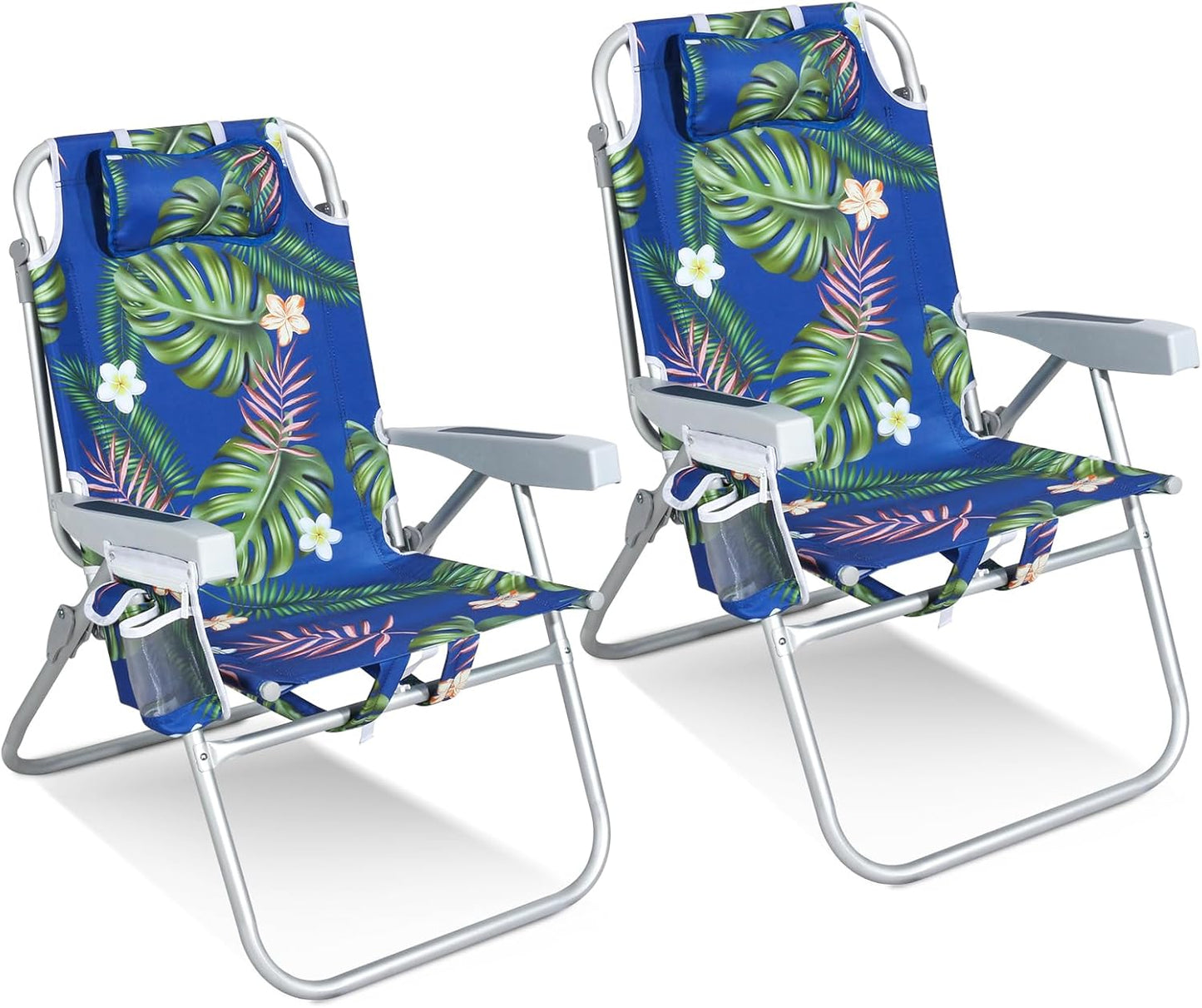 Silla playa reclinable 5 posiciones con enfriador