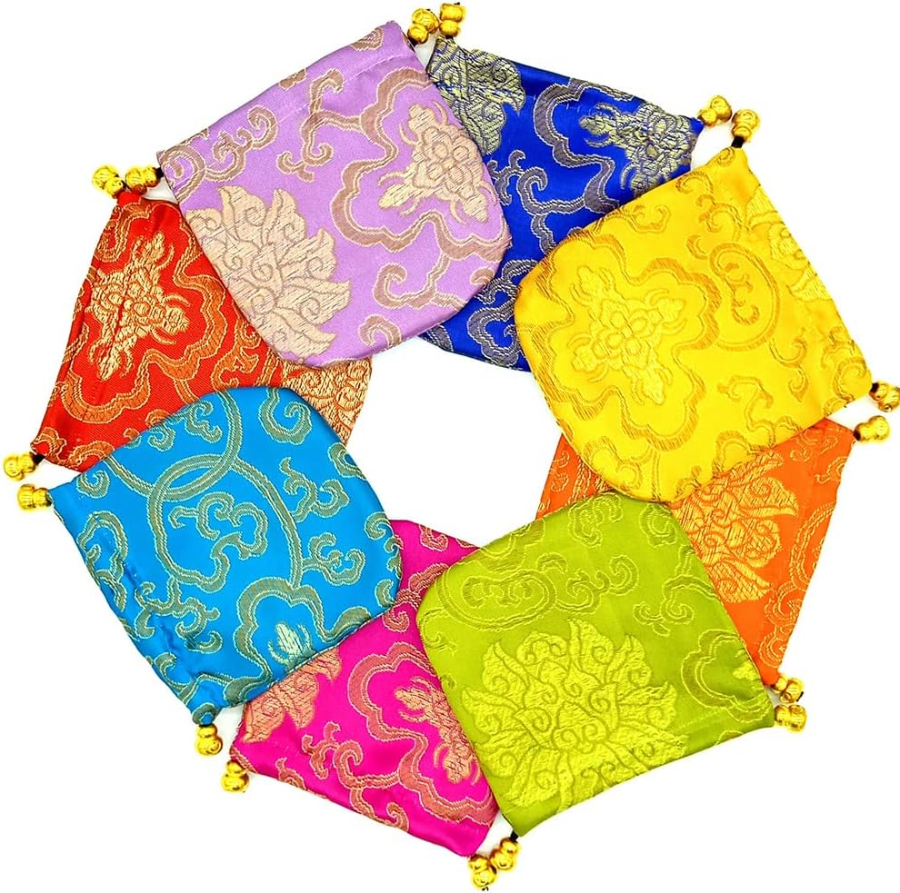 Bolsa joyería brocado bordado 4.3x4.3"