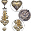Campanillas viento forma corazón 4 tubos 6 campanas 7 corazones