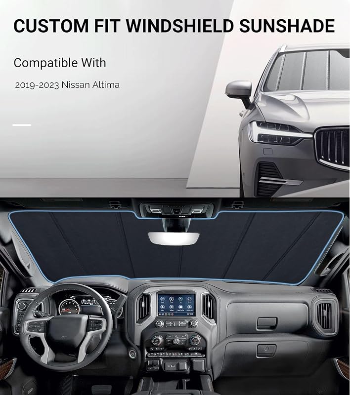 Parasol parabrisas Nissan Altima 19-26 cuero gris