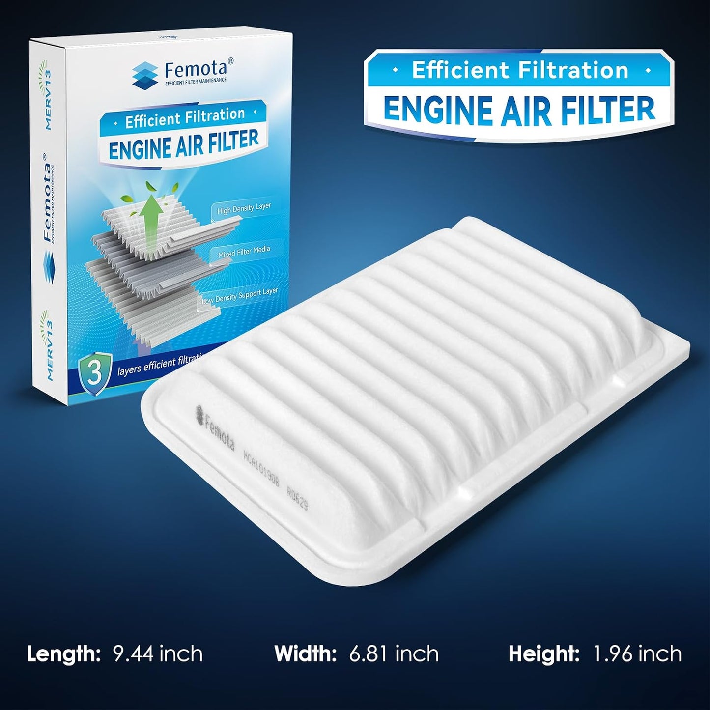 Filtro aire motor Toyota Corolla Matrix Yaris Scion Vibe