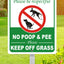 Señal aluminio patio sin caca perro 30x25cm con estaca 71cm