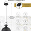 Luces colgantes isla cocina estilo rústico negro mate