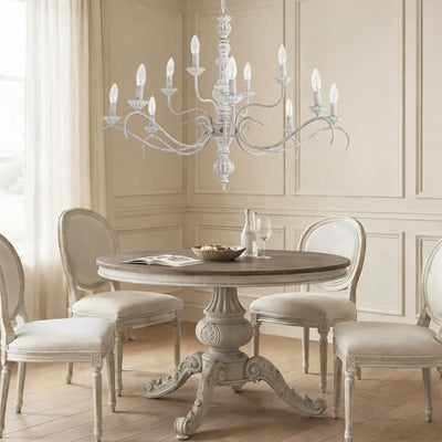 Lámpara colgante estilo francés rústico para comedor y salón