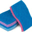 Esponja antiarañazos celulosa set 9 ergonómica platos azul