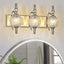 Luces tocad. baño cristal níquel cepillado 20" 3 luces