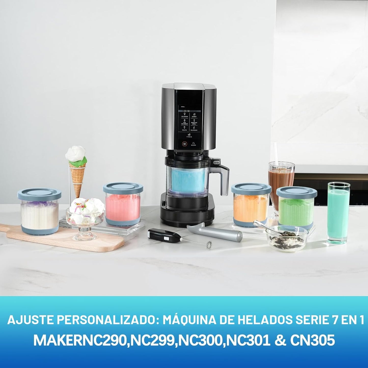Recipientes helado pack 4 comp Ninja Creami NC300