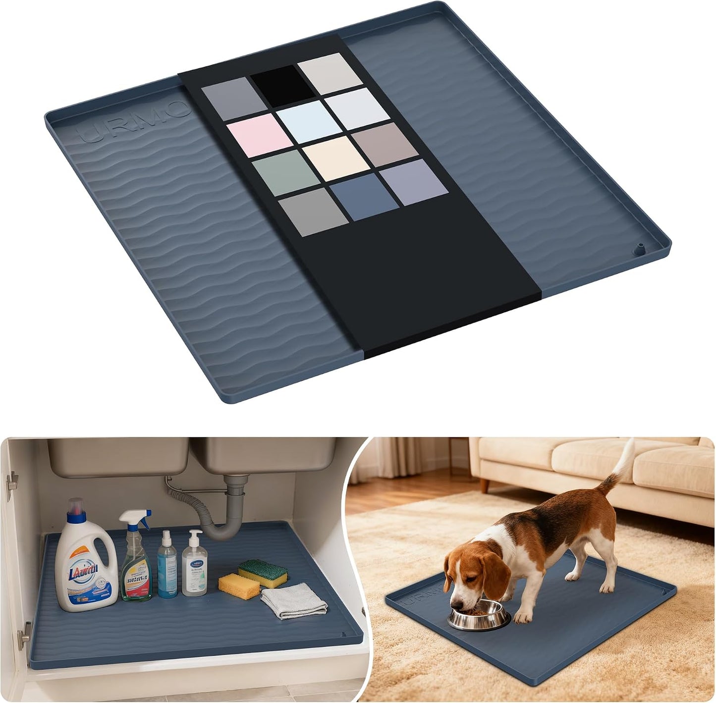 Tapete silicona impermeable 19x19" baño cocina