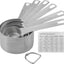 6 Tazas Medidoras Acero Inox 18/8 para Cocina y Hornear