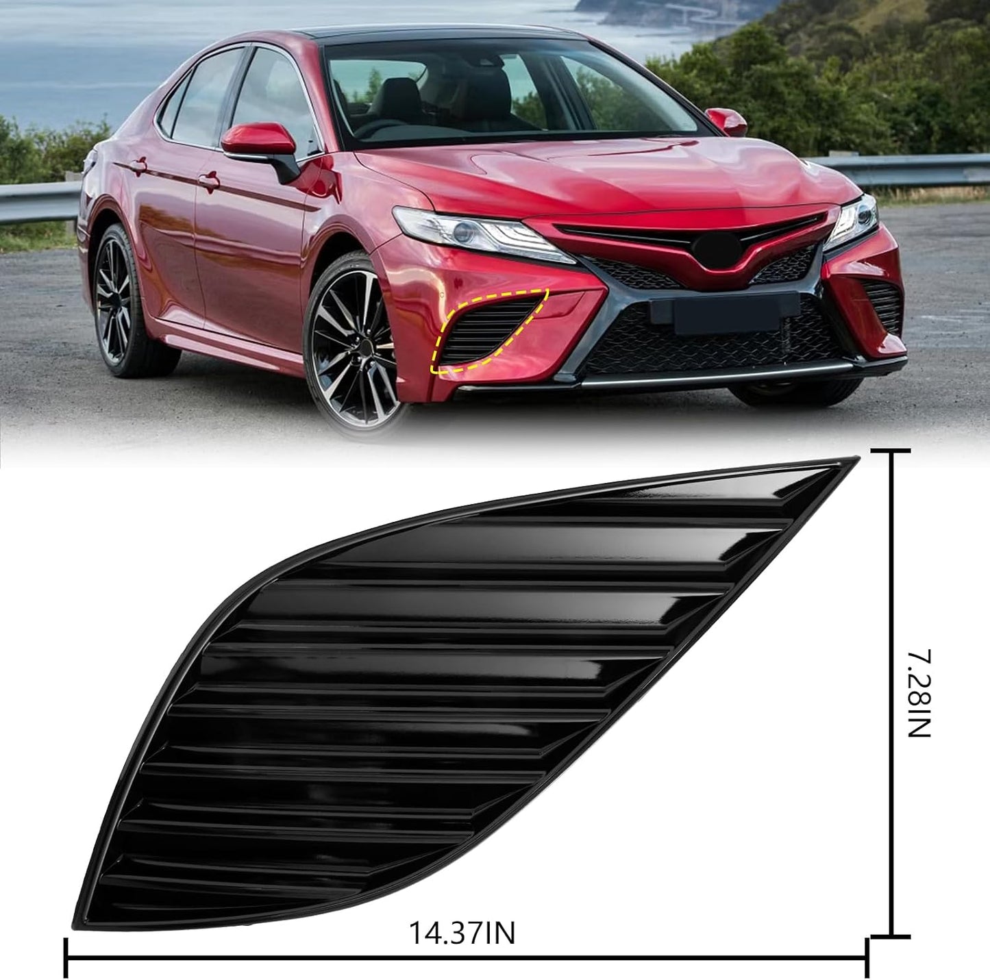 Lámpara niebla lado derecho parachoques Camry XSE negro
