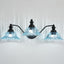 Luz de Tocador 3 Luces Azul y Negro Baño