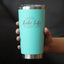 Taza café aislada acero inox con tapa deslizante verde