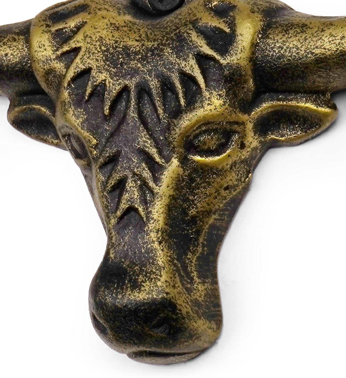 Ganchos sombrero metal cabeza toro hierro fundido decoración