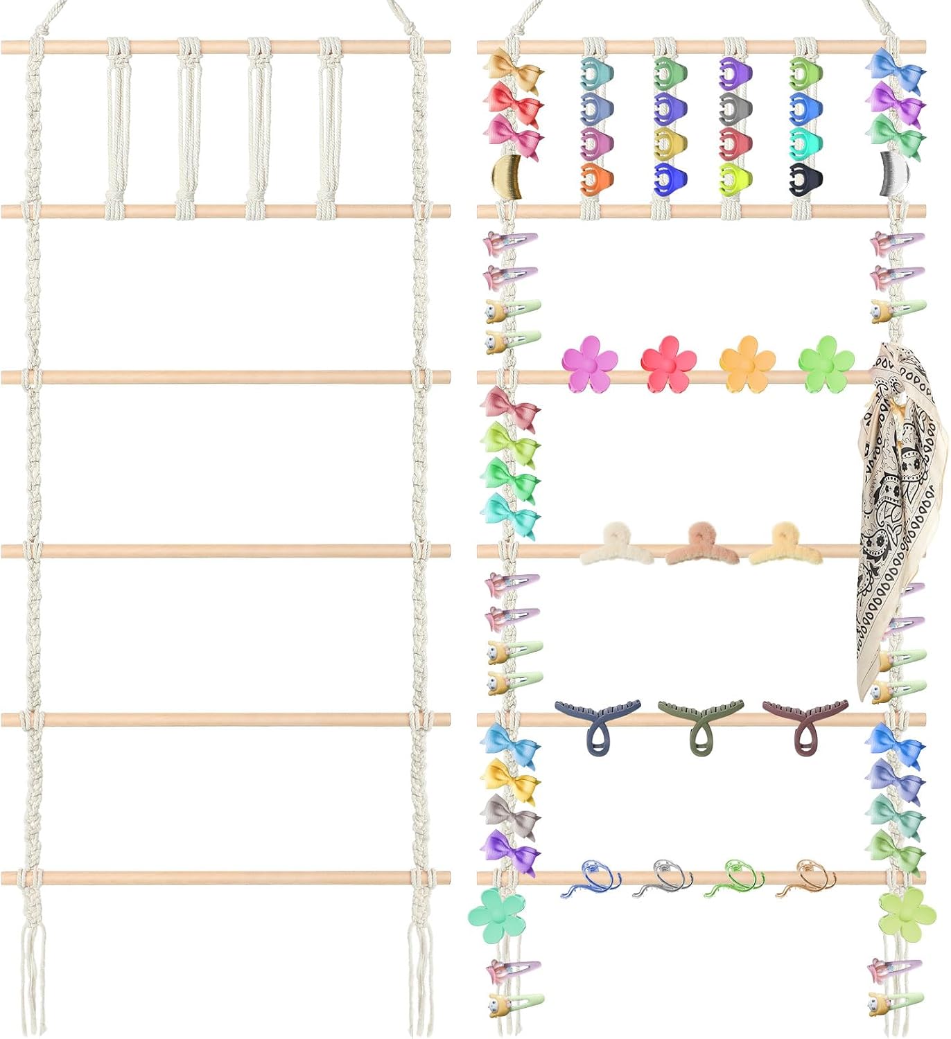 Organiz. pinza pelo bohemio para colgar y almacenar
