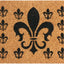 Felpudo Fleur De Lis con escudo 18x30 marrón