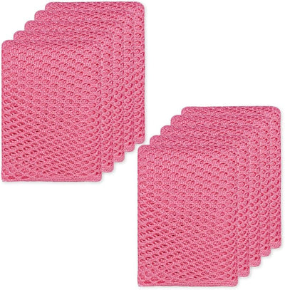 Red para lavar platos 10 pzas antiarañazos rosa