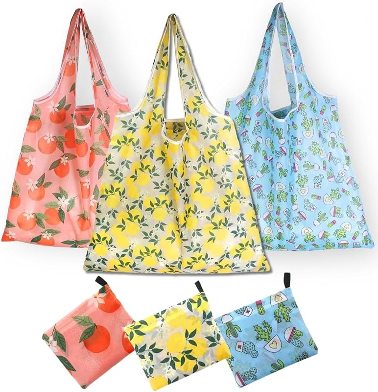 Bolsas plegables reutilizables de tela grande para compras
