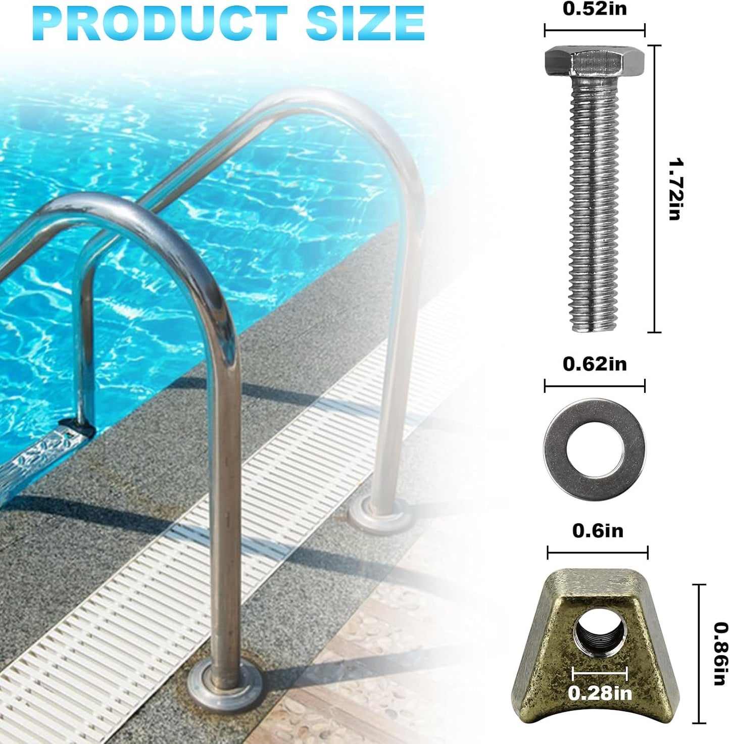 Repuesto cuña anclaje PW 2 pzas para piscina Hanover