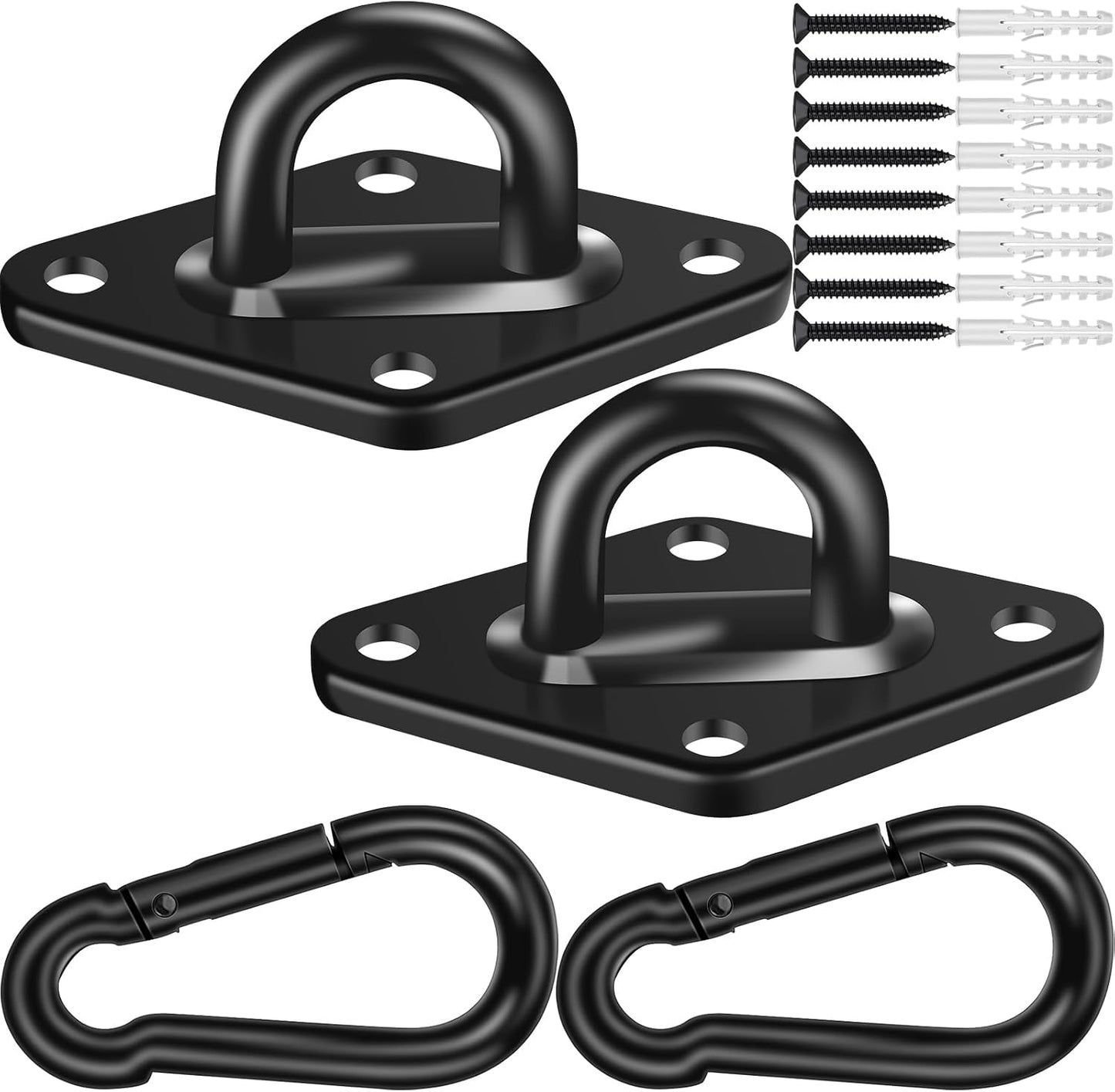 Ganchos para hamaca 2 Pzas M8 450kg negro
