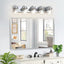 Aplique baño 5 luces cromo pulido 31" moderno