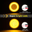 2 Pzas Luces traseras halo 4" ámbar 64LEDs remolque