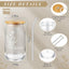 Vasos vidrio 16oz con tapa popote 20uds color clásico