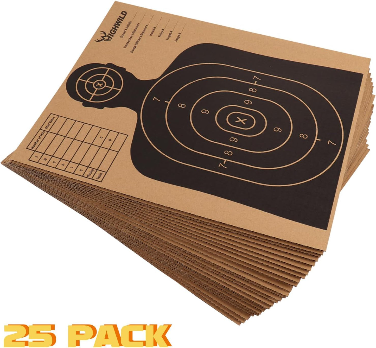 Objetivos de tiro en papel y cartón ISPC/USPSA/IDPA