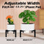 Soporte metal ajustable para macetas 10-16pulg negro