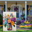 Bandera jardín tarro albañil hortensias 12x18pulg doble cara