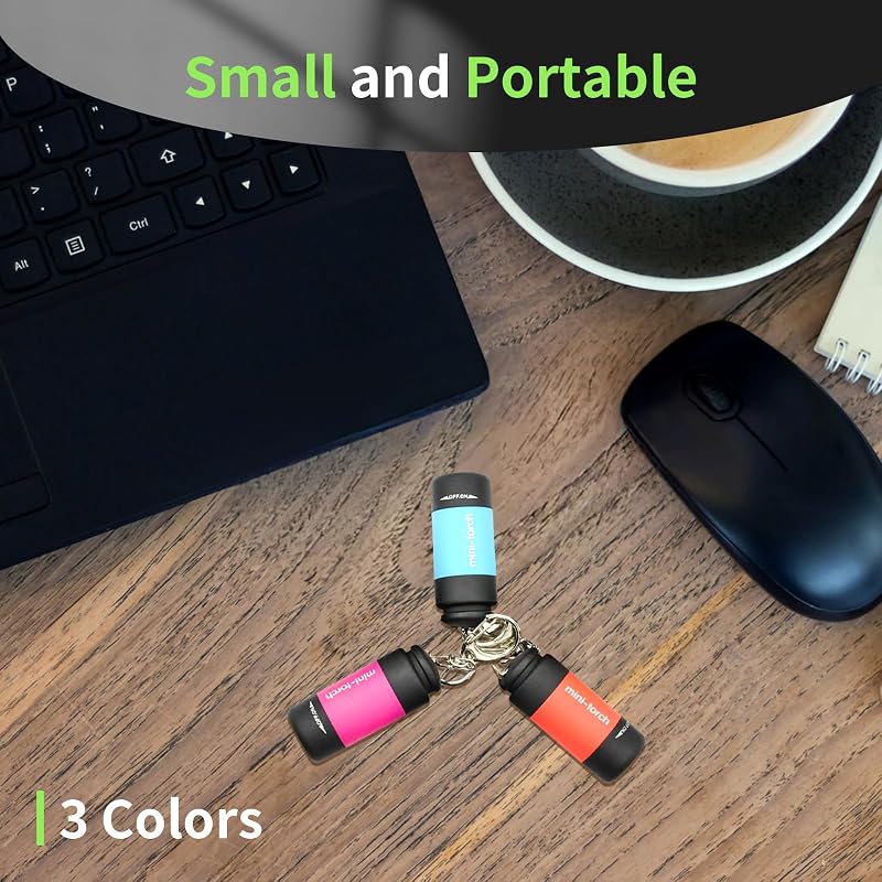 3 Linternas Led Recargable USB Mini Coloridas