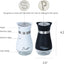 Set 2 Saleros Pimenteros Acero Inox Vidrio Soporte Negro Blanco