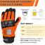 Guantes motosierra protección izquierda cuero vaca ISO