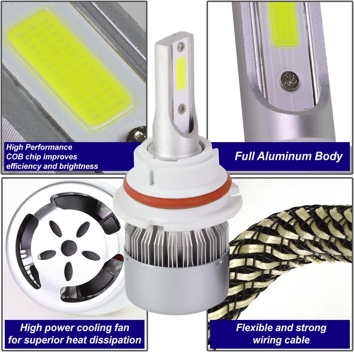 Par bombillas LED con ventilador enfriamiento