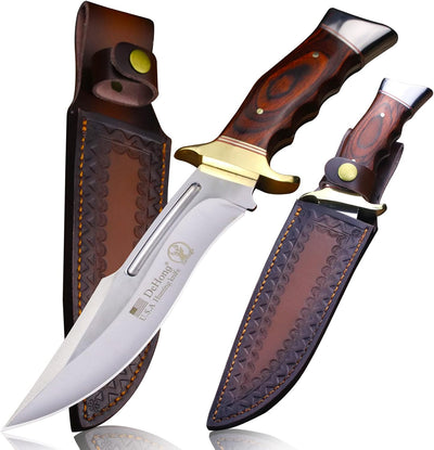 Cuchillo de caza táctico hoja fija con funda