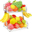 Cesta frutas metal con ganchos para plátanos encimera