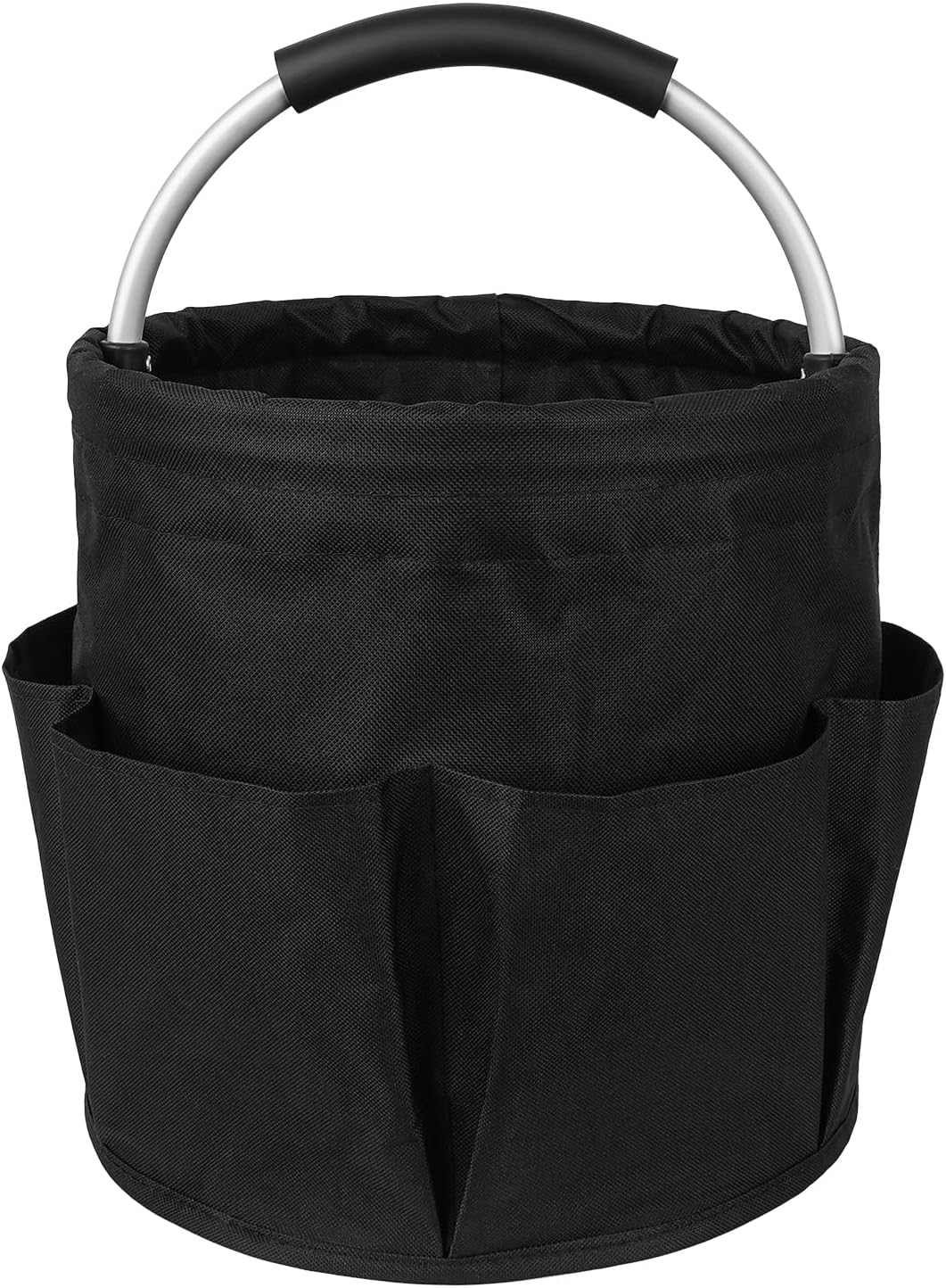 Cubo almacenamiento herramientas jardín lona negra