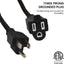 Cable extensión 16/3 SJTW exterior negro 8ft