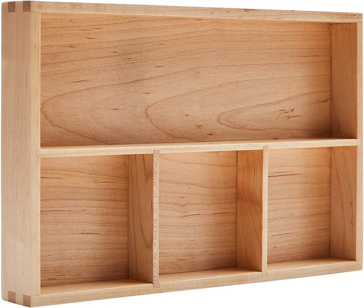 Organiz. madera nogal negro para escritorio y cajones
