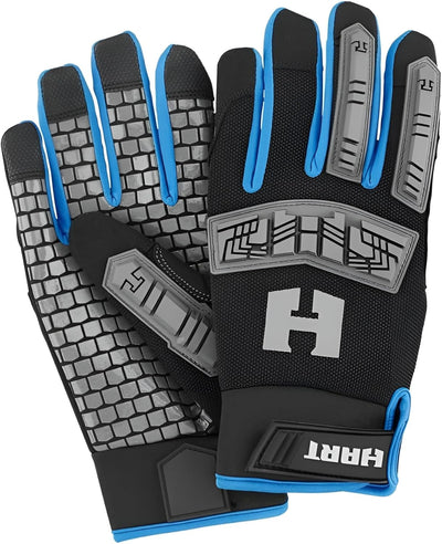 Guantes impacto protección agarre negro azul talla M